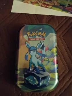 Pokemon TCG Prismatic Evolutions Full Set of 8 Sealed Mini Tins With Display - Image 4