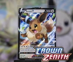 Pokemon TCG Eevee V Crown Zenith 108/159 Holo Ultra Rare - Image 1