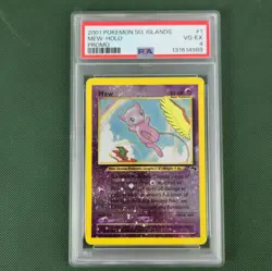 CENTER WHOLE SWIRL 🌀💫 PSA 4 Mew 1/18 Southern Islands Reverse Holo Pokemon - Image 4