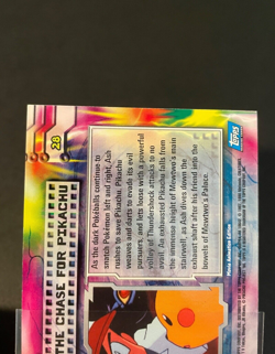 Topps Pokemon The Chase For Pikachu #28 Mewtwo Strikes Back Blue Logo Foil LP/MP - Image 4