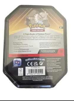 NEW FACTORY SEALED POKEMON TCG TRIPLE WHAMMY SLAKING COLLECTORS TIN - Image 3