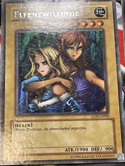 Yu-Gi-Oh! 2x Elfenzwillinge LON-G000 Secret Rare Gemini Elf DE Labyrinth 2003 - Image 3