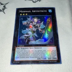 Yu-Gi-Oh! TCG Mermail Abysstrite CBLZ-EN050 1st Edition Sea Serpent Foil - Image 1