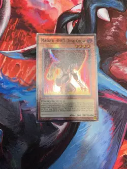 Yugioh! Masked HERO Dusk Crow MZMU-EN014 Super Rare 1st Edition Near Mint - Image 1