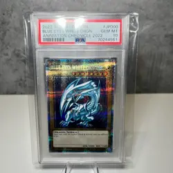 PSA 10 Yu-Gi-Oh! Blue Eyes White Dragon Animation Chronicle AC02-JP000 Japanese - Image 1