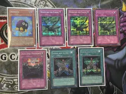 Yu-Gi-Oh! 7x Promo Kuriboh, Etaqua, Anti-Spell Prismatic Secret Rare PCY PCK - Image 1