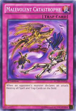 Yugioh! LP Malevolent Catastrophe - LCJW-EN136 - Common - 1st Edition Lightly Pl - Image 1