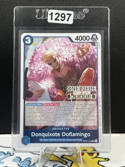 Donquixote Doflamingo Judge Promo Vol. 5 One Piece Stamped Promo OP07-048 (1297) - Image 1