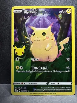 Pikachu 005/025 Celebrations Holo Rare 25th Anniversary Pokemon Card TCG NM - Image 1