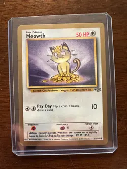Pokemon TCG Meowth Fruit Roll Up Gold Bordered Promo 56/64 - Image 1