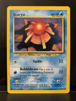 Pokemon TCG - STARYU - 56/64 - Neo Revelation 2001 VINTAGE Mitsuhiro Arita - NM - Image 1