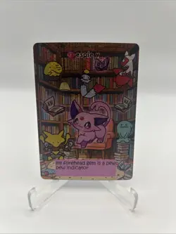 Pokiebubies 1st Edition Fan Art Chef Ken Lee Espie V #109 Espeon Holo V2 Pokemon - Image 1