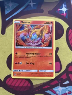 Pokemon Moltres 38/214 - SM Lost Thunder - Shatter Holo - Excellent - Image 1
