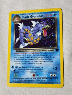 NM Dark Gyarados - Holo Swirl #8 Team Rocket Pokemon TCG - Image 3