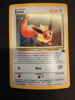 Pokemon TCG Eevee #11 Black Star Holo Promo SWIRL - Image 1