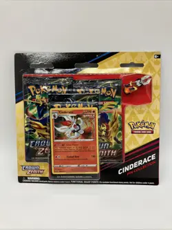 Pokemon Crown Zenith Pin Collection - Cinderace - Factory Sealed - Image 1