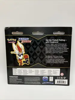 Pokemon Crown Zenith Pin Collection - Cinderace - Factory Sealed - Image 2