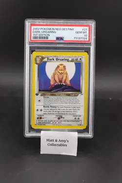 2002 Pokemon Neo Destiny DARK URSARING #21 PSA 10 - Image 1