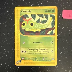 Pokemon Caterpie 96/165 Expedition Base Set Common Regular Pokemon TCG English - Image 1