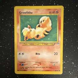 Growlithe 68/105 Neo Destiny Common Regular Pokemon TCG English - Image 1