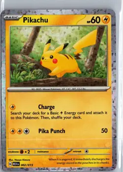 Pikachu 002/015 Holo Promo McDonald's Promos 2024 Pokemon Holo Near Mint - Image 1