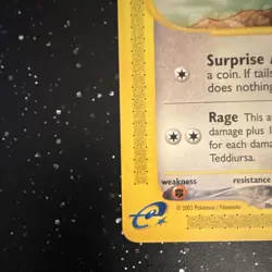 Teddiursa 109/144 Skyridge Common Regular Pokemon TCG English - Image 4