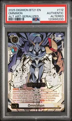 Digimon Card Game Omnimon BT13-112 Alternate Art Serialized 126/350 Authenticate - Image 1