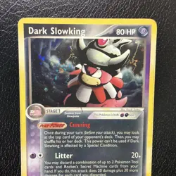 Pokemon Dark Slowking EX Team Rocket Returns 9/109 Holo MP With Swirl🌀 - Image 1