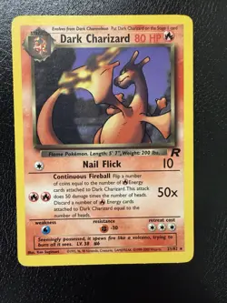 Dark Charizard 21/82 Non-holo Rare Pokemon TCG Team Rocket MP - Image 1