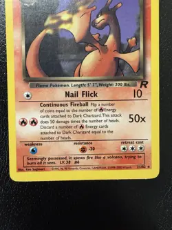 Dark Charizard 21/82 Non-holo Rare Pokemon TCG Team Rocket MP - Image 3