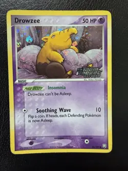 Pokemon TCG: 2004 EX Team Rocket Returns Drowzee 54/109 Reverse Holo Stamped MP - Image 1