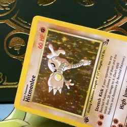 Pokemon 1999 Hitmonlee 1st Edition Fossil Holo Rare #7/62 LP - Image 3