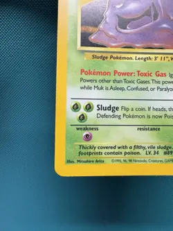 Pokemon TCG Muk Vintage WotC Holo Rare 13/62 Fossil LP - Image 4