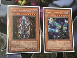 Yu-Gi-Oh! 2x MC1-EN Promo Barrel Dragon, Dark Necrofear 2004 EN Limited Edition - Image 1