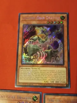 Yugioh! 3x Ancient Gear Dragon BLTR-EN048 Secret Rare 1st Ed NM - Image 4
