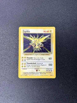 Pokemon Zapdos 16/102 Base Set Holo Rare 90 HP 1999 Vintage Trading Card - Image 2