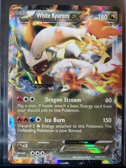 Pokemon TCG White Kyurem EX Card Ultra Rare, Boundaries Crossed, LP Condition - Image 1