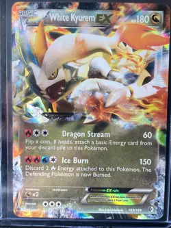 Pokemon TCG White Kyurem EX Card Ultra Rare, Boundaries Crossed, LP Condition - Image 4
