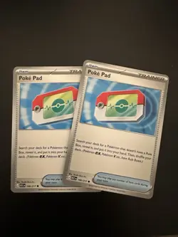 2 X Poke Pad 198/217 Trainer Pokemon Card Ascended Heroes NM - Image 1