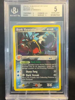 Pokemon Card Dark Gyarados 36/109 Stamped - EX Team Rocket Returns BGS 5 - Image 1