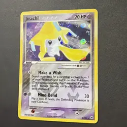 Pokemon Jirachi Reverse Holo Rare Card 8/101 Hidden Legends LP Holo Bleed ErrorU - Image 2