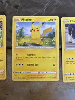 Pokemon Pikachu 3 Card Lot From Sword And Shield Era - Image 3