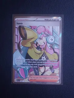 Iono Ultra Rare SV02: Paldea Evolved 254/193 Full Art Trainer Card - Image 1