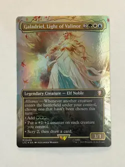 MTG Galadriel, Light of Valinor Borderless LTC 498 Foil M Near Mint - Image 1