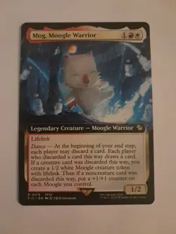 Mog Moogle Warrior Extended Art NM FINAL FANTASY Magic the Gathering MTG - Image 1