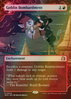 MTG Goblin Bombardment Showcase Borderless Foil ** Enchanting Tales ** English - Image 1