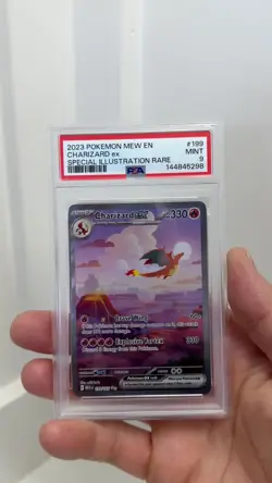 2023 POKEMON MEW EN-151 SPECIAL ILLUSTRATION RARE #199 CHARIZARD EX PSA 9 MINT - Image 2