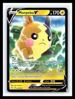 💥 Morpeko V 037/072 Ultra Rare Shining Fates Pokemon TCG Holo - Image 1