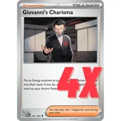 Giovanni's Charisma 161/165 x4 - 4x Trainer Playset - Pokemon S&V 151 - Image 1