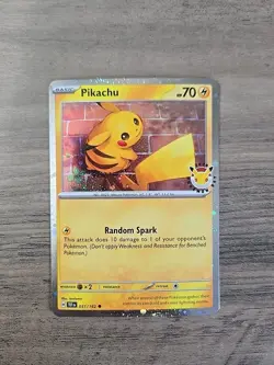 Pokemon TCG Pikachu 051/162 2026 Pokemon Day Stamped Cosmos Holo NM - Image 1